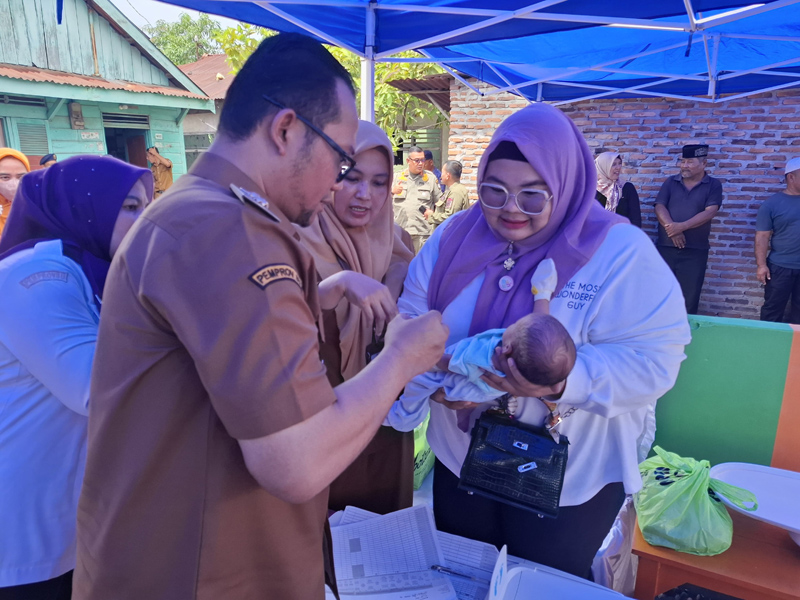 Launching Posyandu 6 SPM Kota Tanjungbalai di Posyandu Dahlia, Kelurahan Pasar Baru, Kecamatan Sei Tualang Raso, Kota Tanjungbalai.  &nbsp;