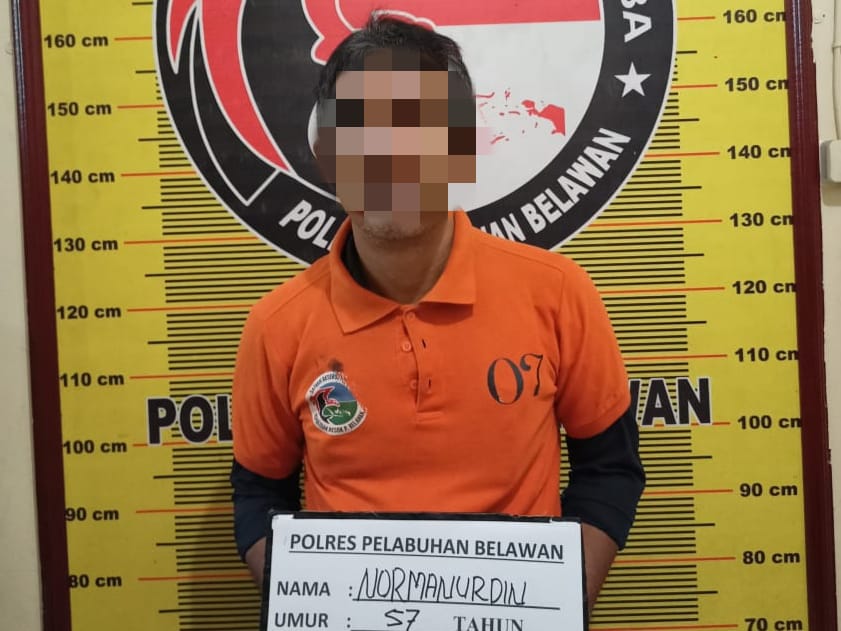 Lima pengguna narkoba diamankan Polres Pelabuhan Belawan saat razia di lokasi rawan tawuran, Jalan Selebes, Belawan.