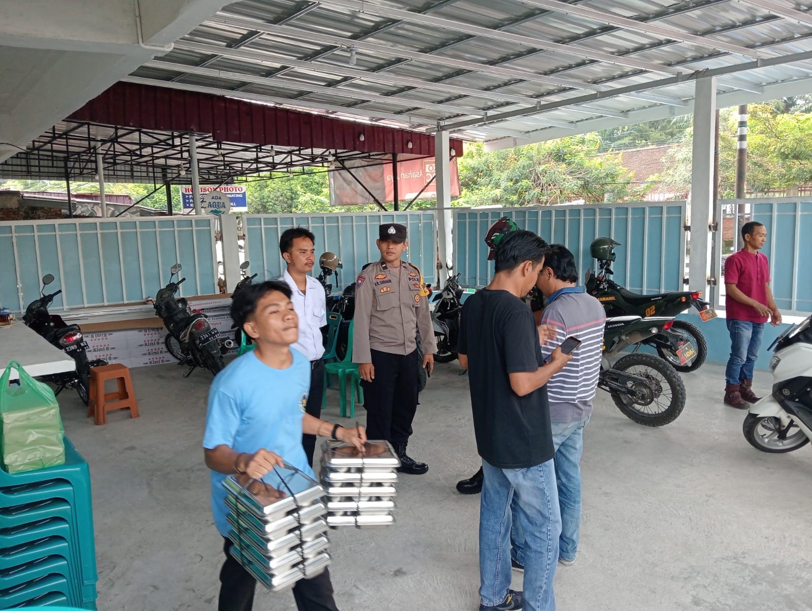 Peresmian Dapur SPPG Merdeka Mayang Sari Sejahtera di Kecamatan Siantar Timur, Jumat (17/10).