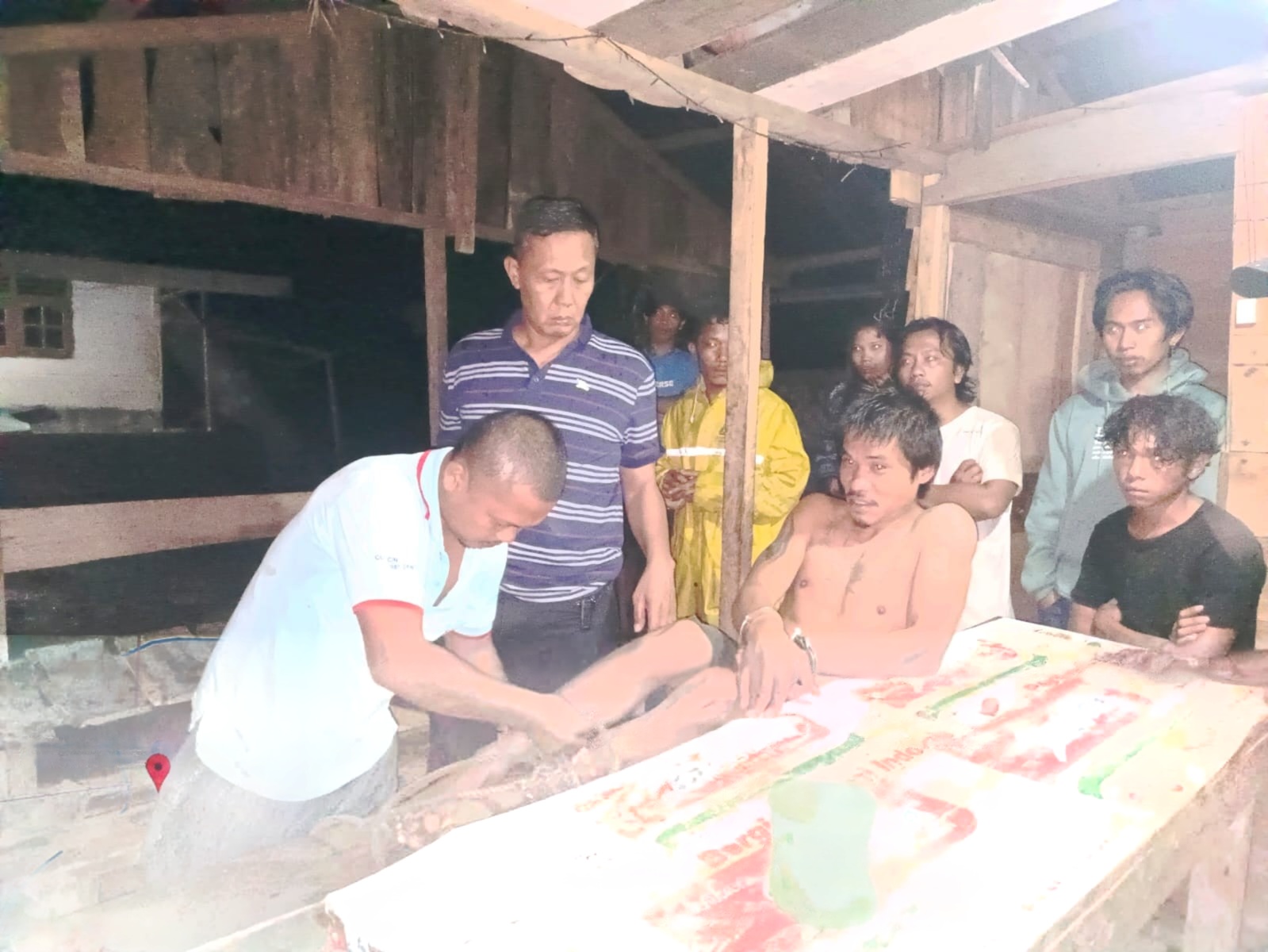 Jumadi Sirait, pelaku yang membakar rumah orang tuanya.