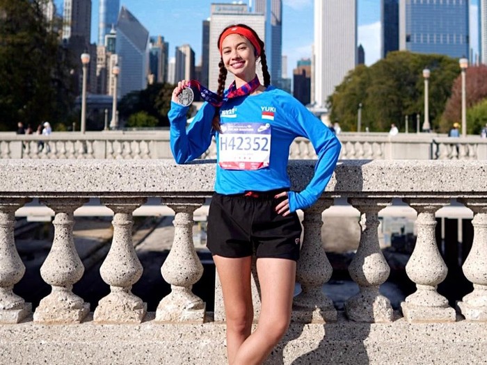 Yuki Kato sukses menyelesaikan Chicago Marathon sejauh 42,2 km bersama lebih dari 53 ribu pelari dunia.
