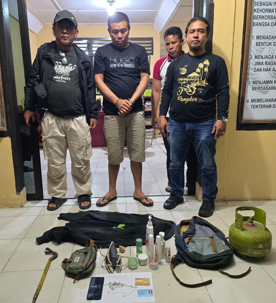 Pelaku pembobol rumah dinas Pendeta GKPS berhasil ditangkap Tim Laser Anti Bandit Polres Simalungun.