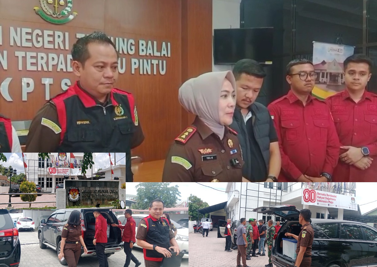 Kejaksaan Negeri Tanjung Balai saat melakukan penyidikan kasus dugaan korupsi dana hibah KPU Kota Tanjung Balai Tahun Anggaran 2023&ndash;2024.