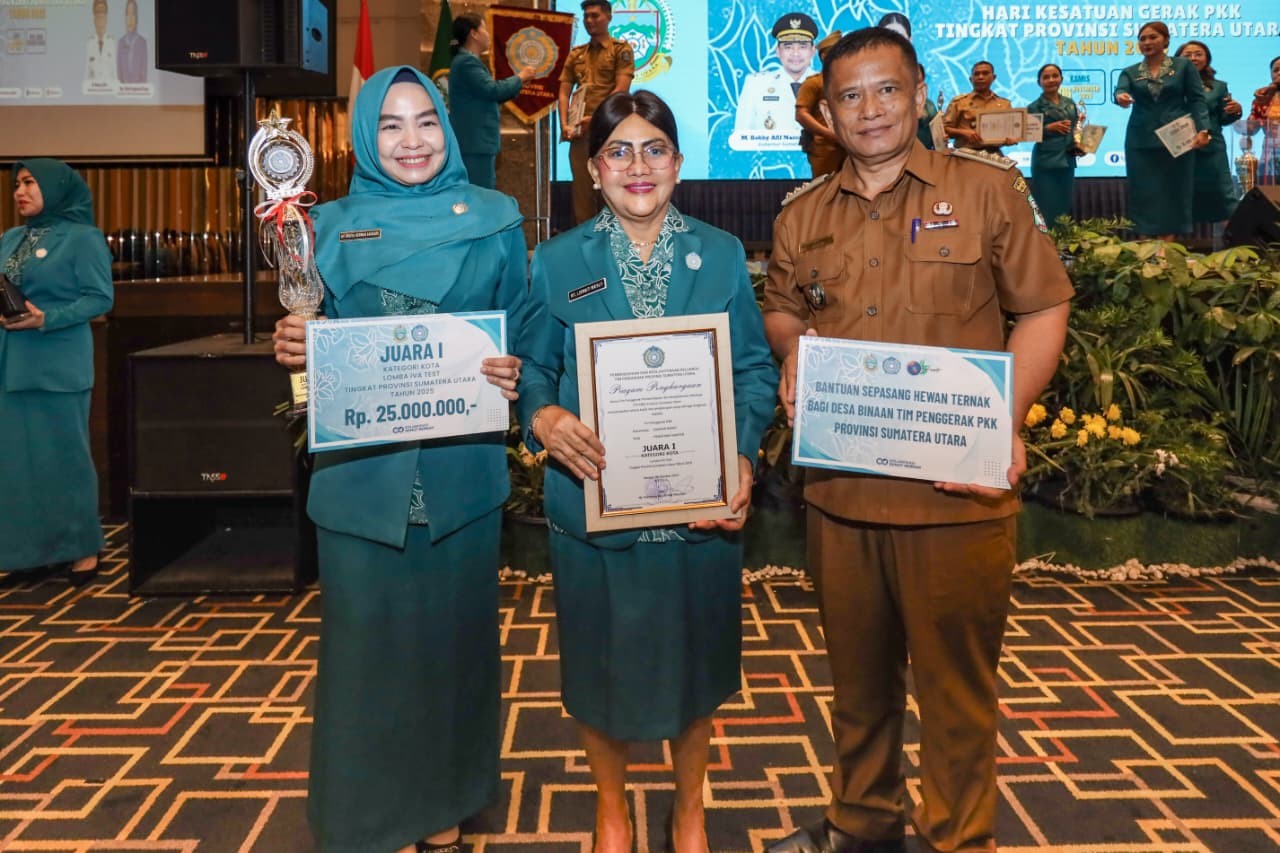 Kecamatan Siantar Barat meraih juara 1 Lomba IVA Test Tingkat Provinsi Sumut.