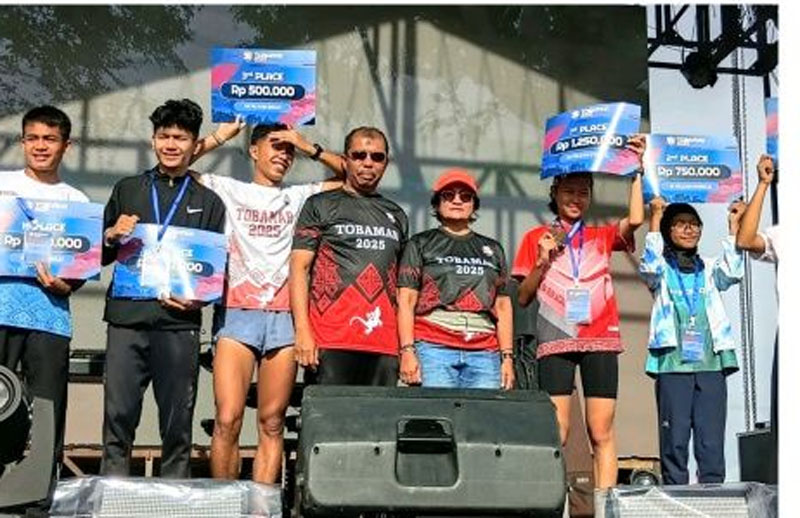 Sebanyak 1.500 peserta dari berbagai daerah di Indonesia mengikuti Lomba Tobamar 2025 di Balige, Kabupaten Toba.
