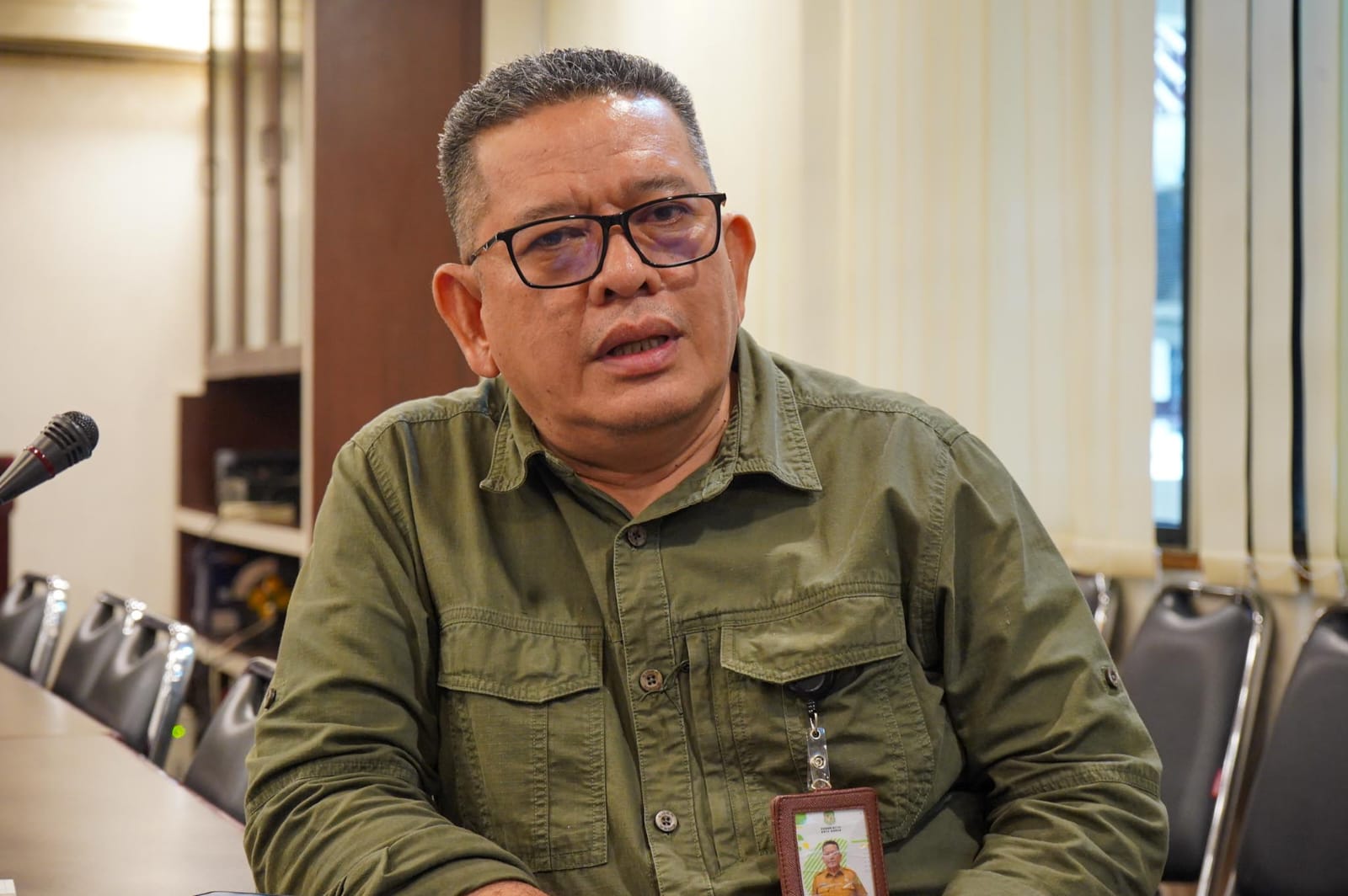 Kadis Sosial Kota Medan Khoiruddin Rangkuti menyampaikan proses pengajuan santunan korban jiwa banjir ke Kemensos RI.