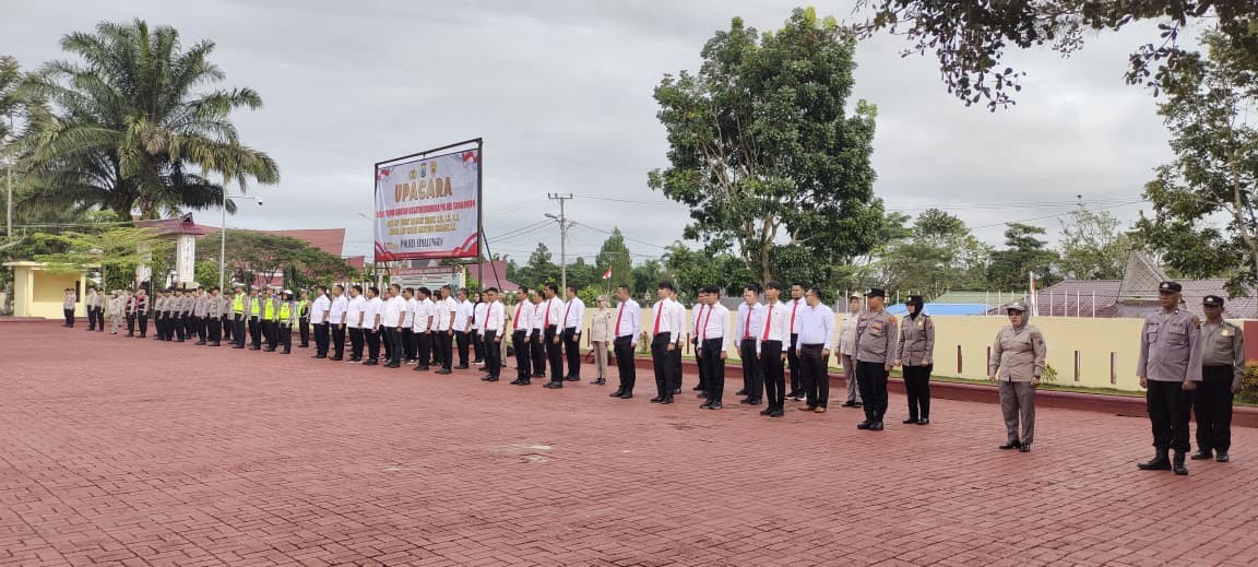 Apel Tingkatkan Kesiagaan di Polres Simalungun dipimpin Kapolres AKBP Marganda Aritonang.