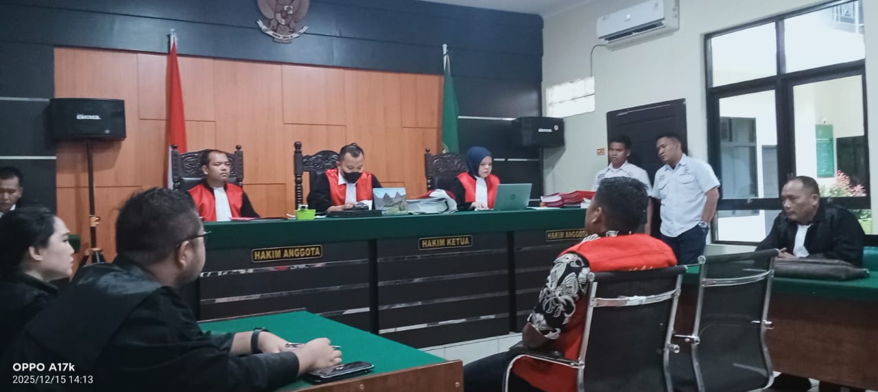 Sidang vonis terhadap AHS di Pengadilan Negeri Kisaran.
