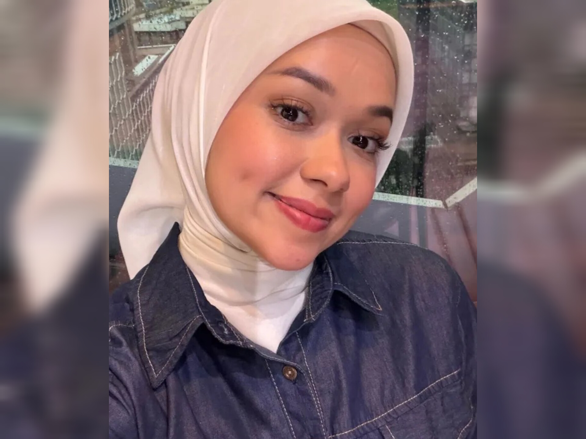 Aktris Rebecca Klopper tampil berhijab saat memerankan karakter Aisyah dalam film Ahlan Singapore yang dijadwalkan tayang Februari 2026.