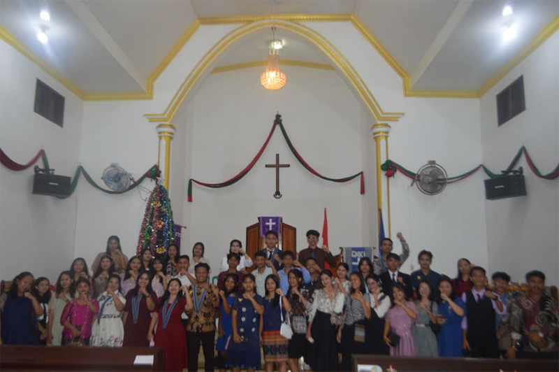 GMKI Cabang Pematangsiantar-Simalungun menggelar perayaan Natal di Gereja HKBP Syalom Pematangsiantar.