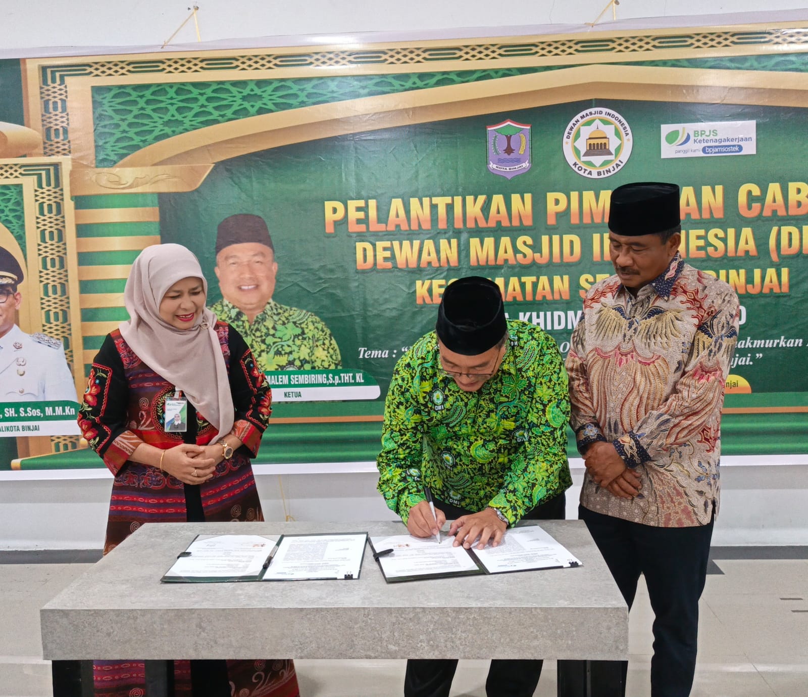 DMI Kota Binjai menandatangani nota kesepahaman dengan BPJS Ketenagakerjaan untuk memberikan jaminan bagi para pengurus dan marbot.