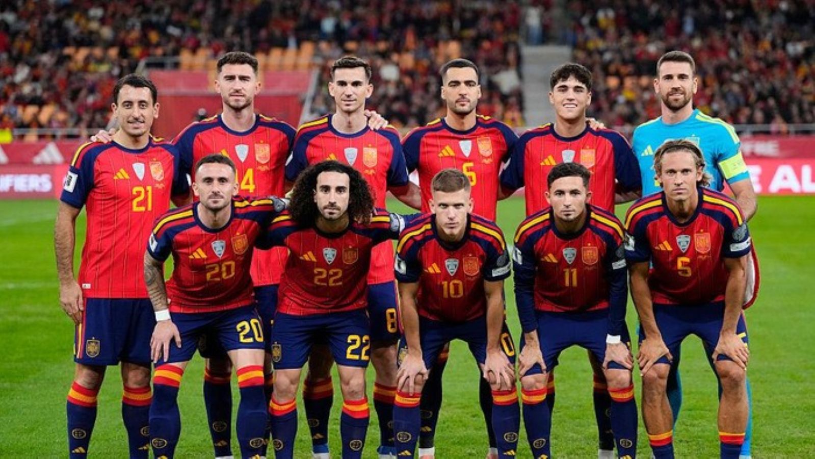 Pemain Timnas Spanyol. Spanyol menutup 2025 sebagai tim peringkat satu dunia versi FIFA.