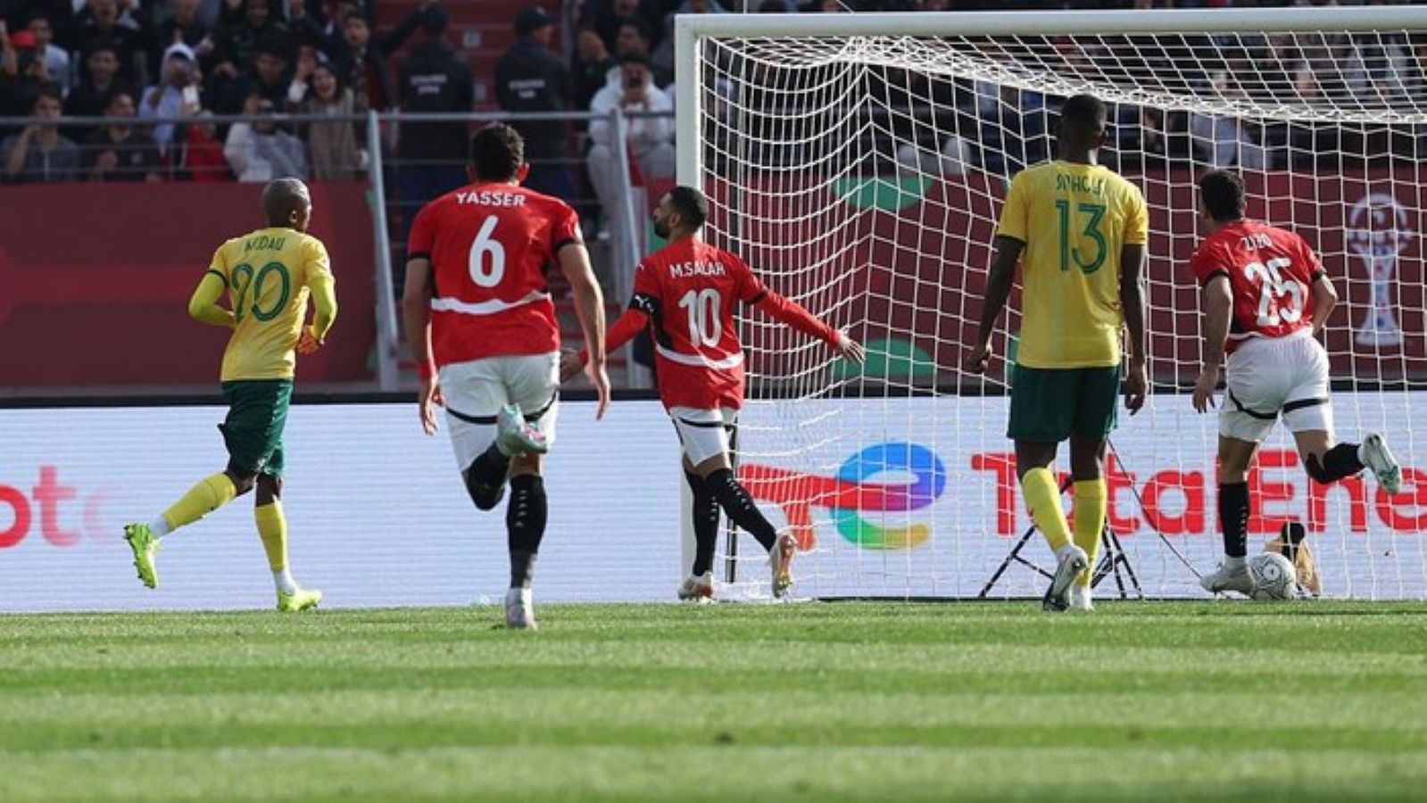 Gol tunggal Mohammed Salah ke gawang Afrika Selatan.