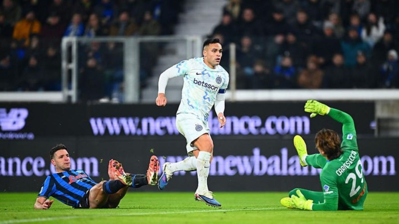 Gol tunggal kemenangan Si Ular diciptakan oleh Lautaro Martinez.