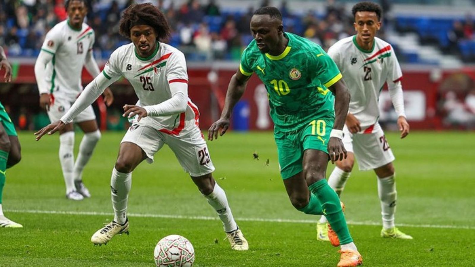 Pemain Senegal menang 3-1 atas Sudan pada laga babak 16 besar Piala Afrika 2025 di Tangier Grand Stadium.