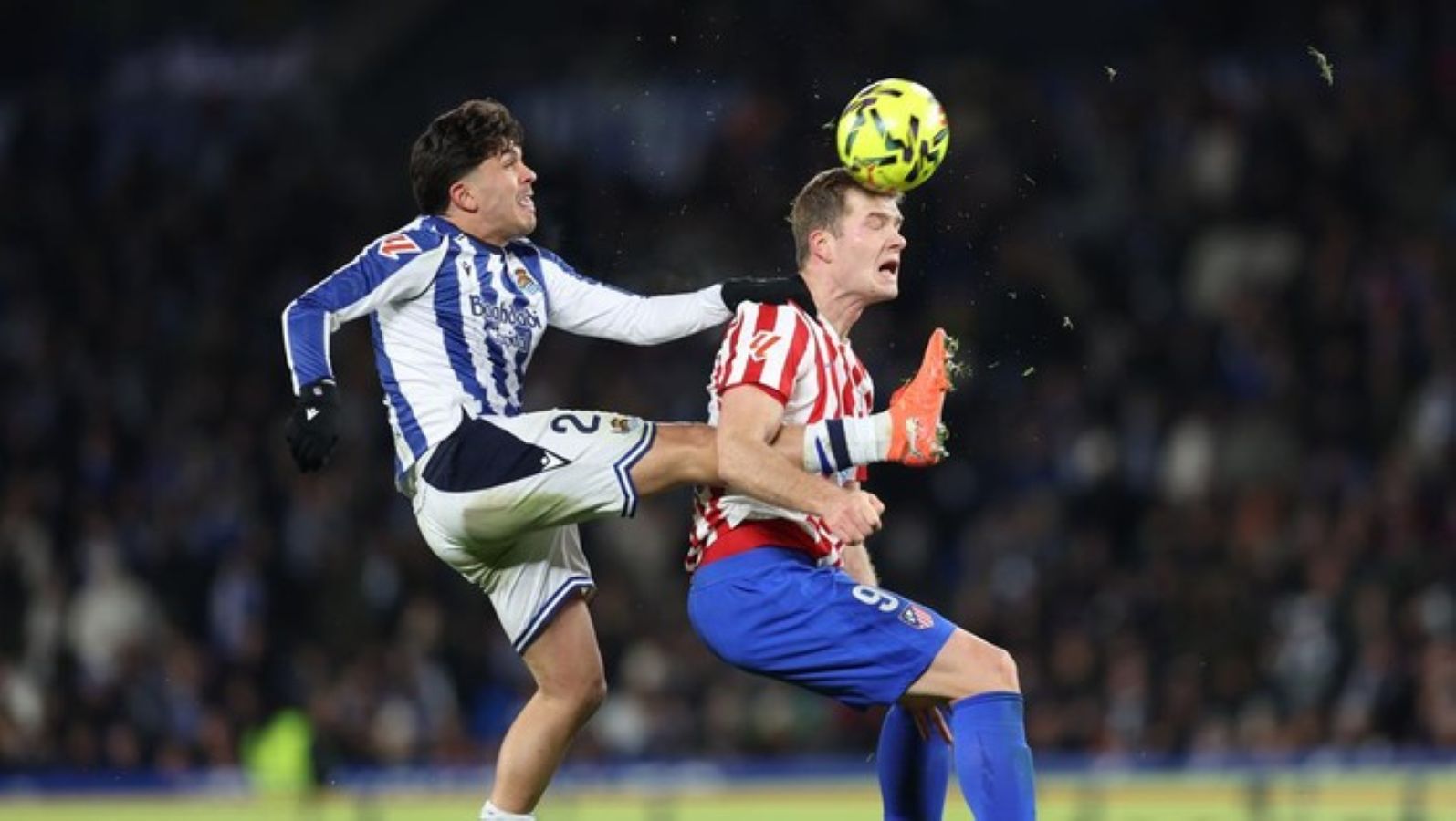 Goncalo Guedes mencetak gol penyeimbang Real Sociedad saat menjamu Atletico Madrid di Estadio Municipal de Anoeta, Senin (5/1/2026).