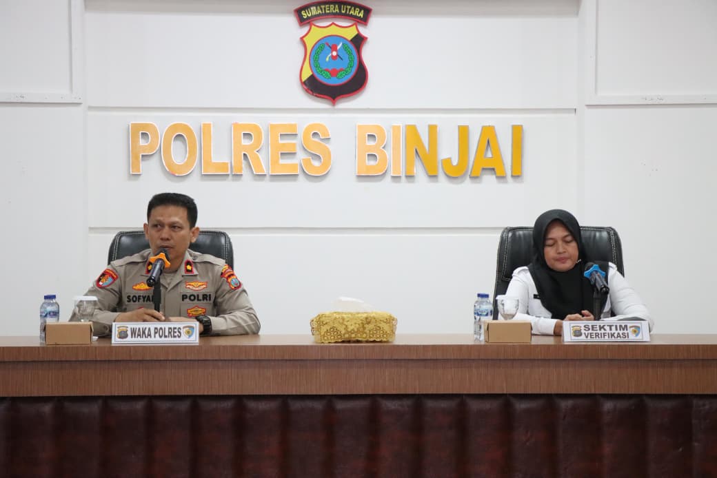 Tim Irwasda Polda Sumut melaksanakan kegiatan verifikasi inventaris dan anggaran di Aula Anindya Polres Binjai, Selasa (6/1/2026).