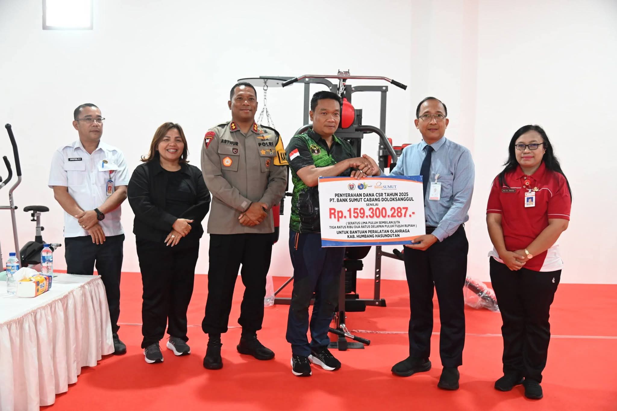 Pusat kebugaran di Humbahas yang dibangun melalui bantuan dana CSR PT Bank Sumut Tahun Anggaran 2025.