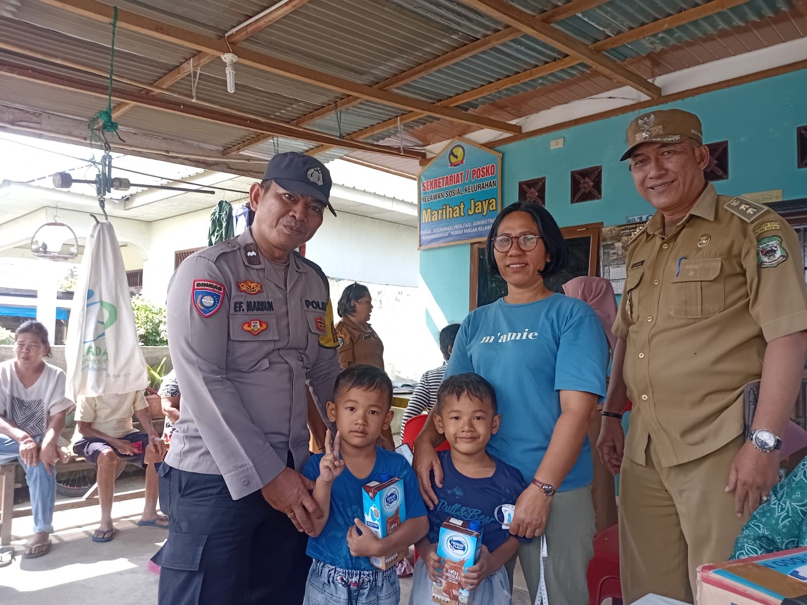 Kegiatan Posyandu di Huta Pisang, Jalan Bahkora II, Kelurahan Marihat Jaya, Kecamatan Siantar Marihat.