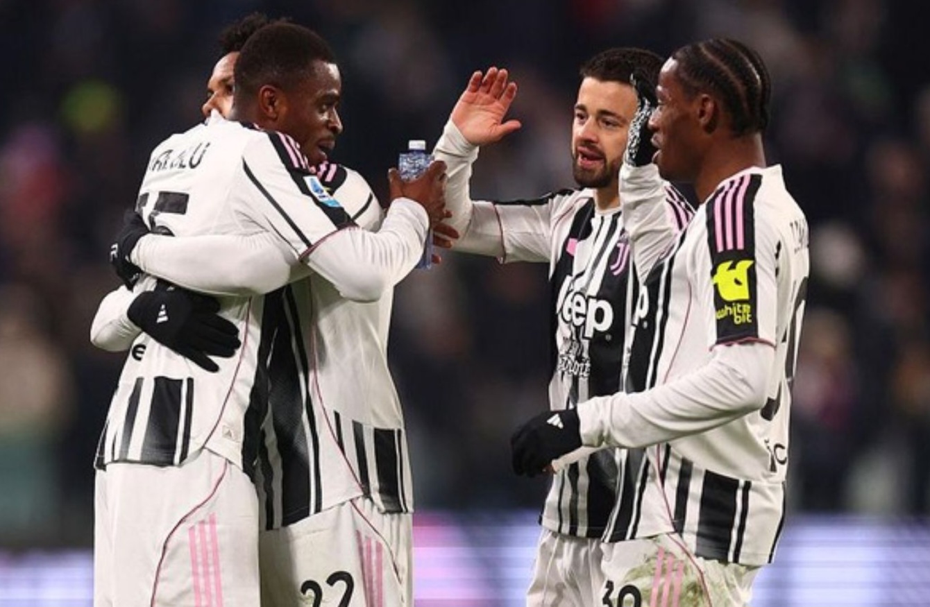 Pemain Juventus jelang laga melawan Benfica di Liga Champions.