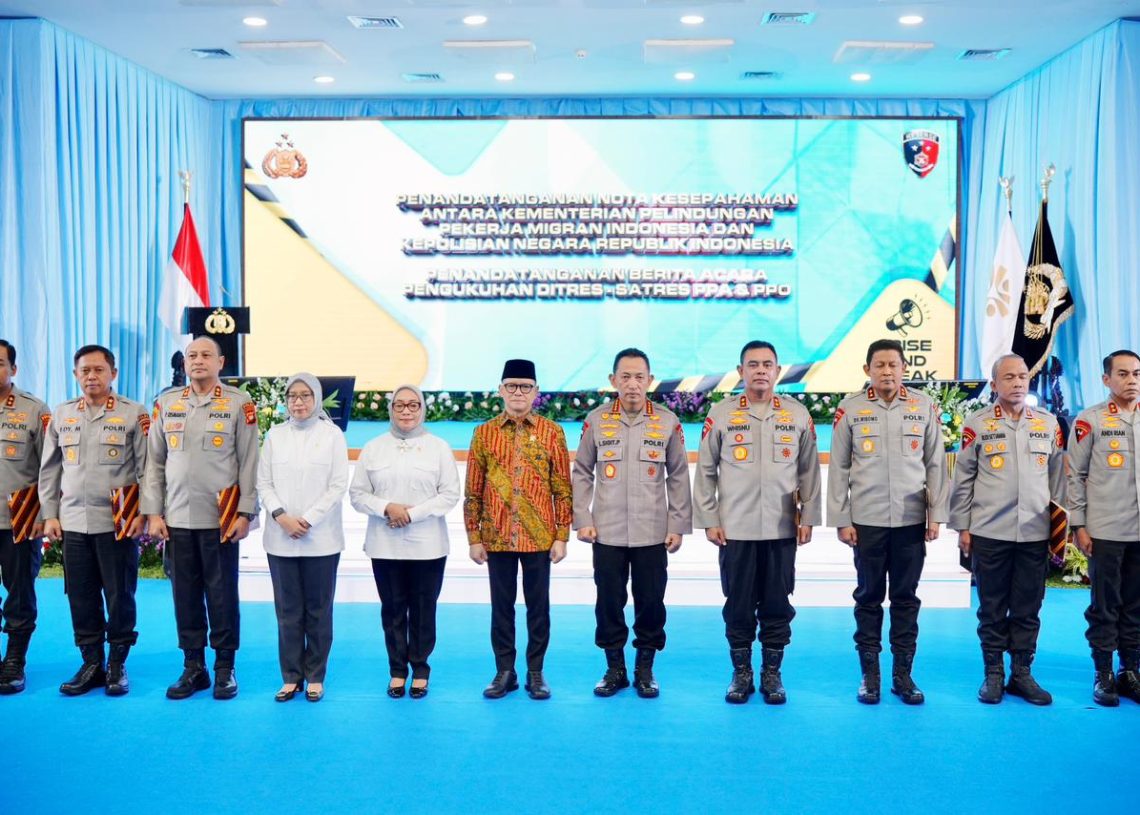 Peluncuran nasional Ditres PPA-PPO di Gedung Bareskrim Polri, Jakarta Selatan, Rabu (21/1). Polda Sumut menjadi salah satu dari 11 Polda yang resmi memiliki direktorat tersebut.