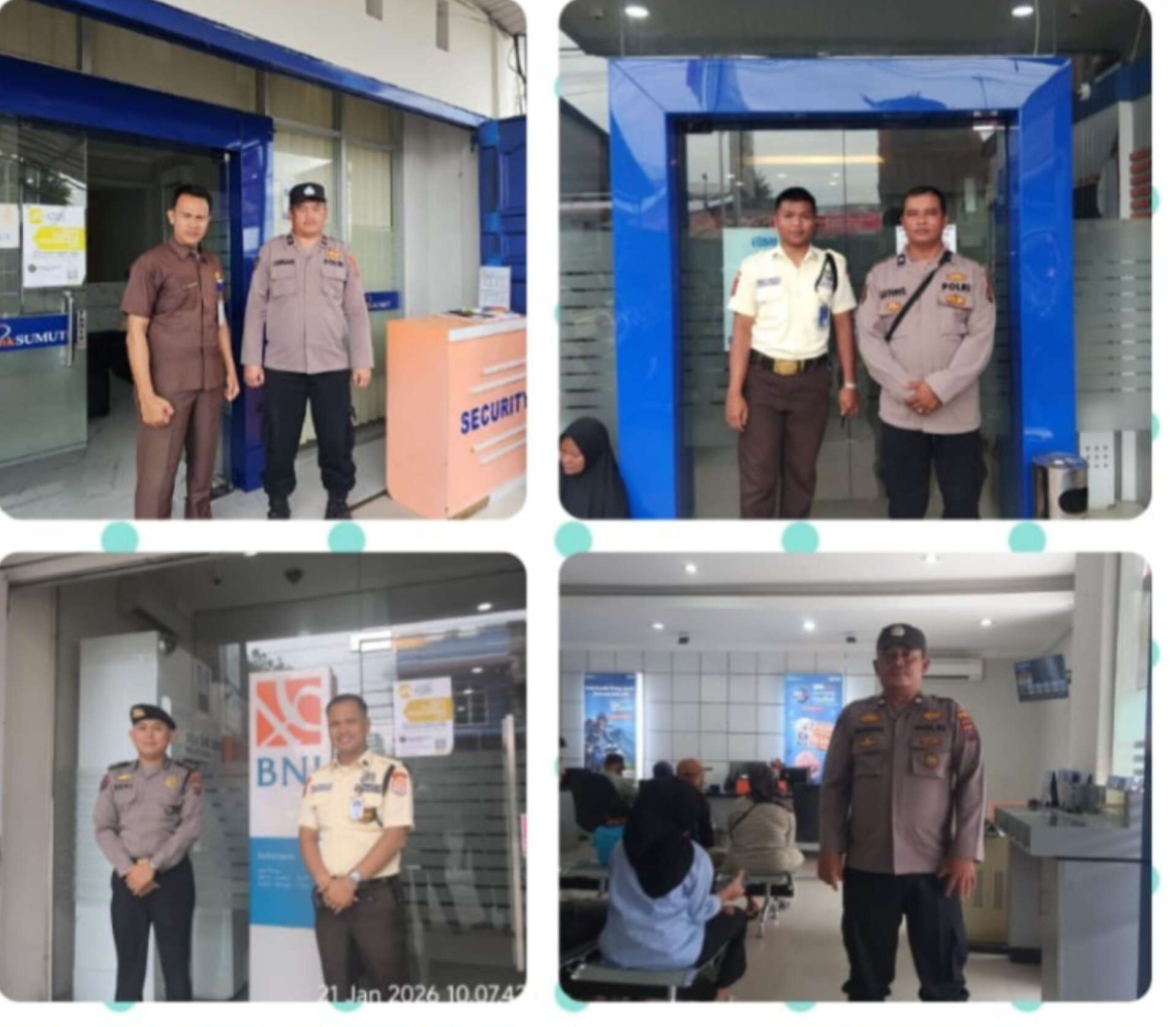 Personel Sat Pam Obvit Polres Simalungun melaksanakan pengamanan di objek vital dan destinasi wisata guna menjaga situasi tetap aman dan kondusif.