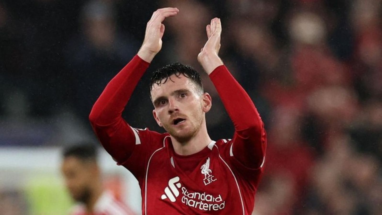 Bek Liverpool Andy Robertson dikabarkan diincar Tottenham Hotspur pada bursa transfer Januari 2026.
