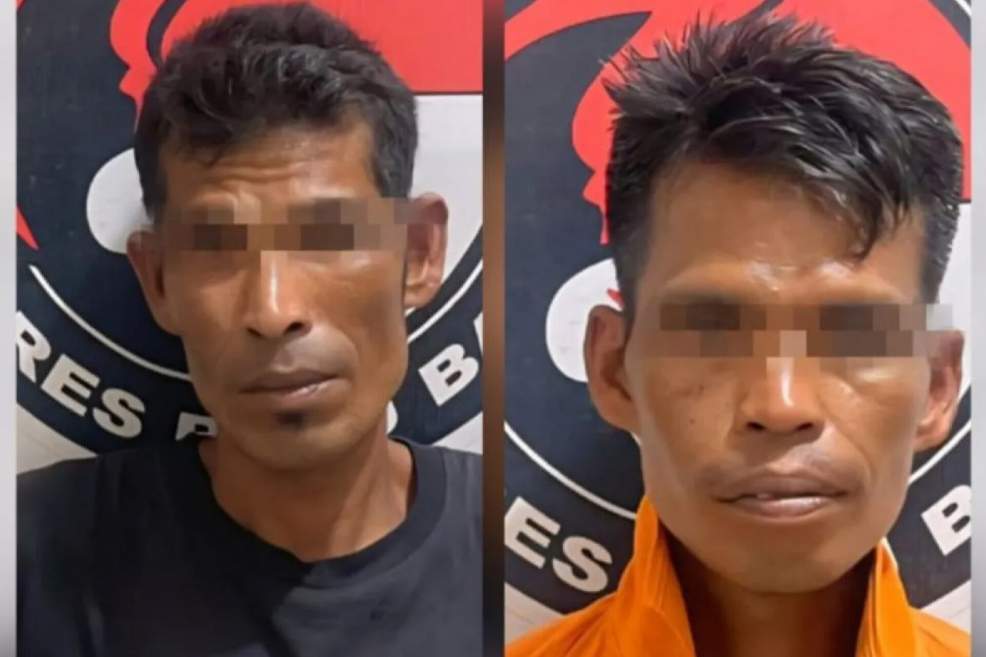 Dua tersangka kasus narkotika, MRH dan IH, saat diamankan di Satres Narkoba Polres Batu Bara.