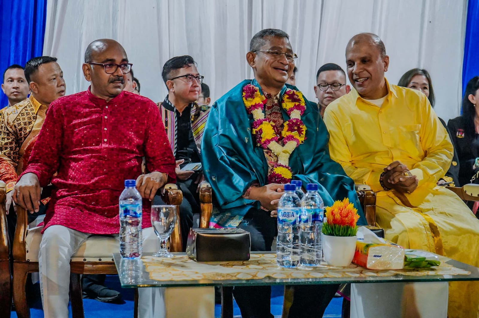 Wali Kota Medan Rico Waas menyampaikan sambutan pada perayaan Thaipusam 2026 di Kuil Sree Soepramaniam Nagarattar, Medan, Minggu (1/2), di hadapan umat Hindu, tokoh masyarakat, dan diplomat India.