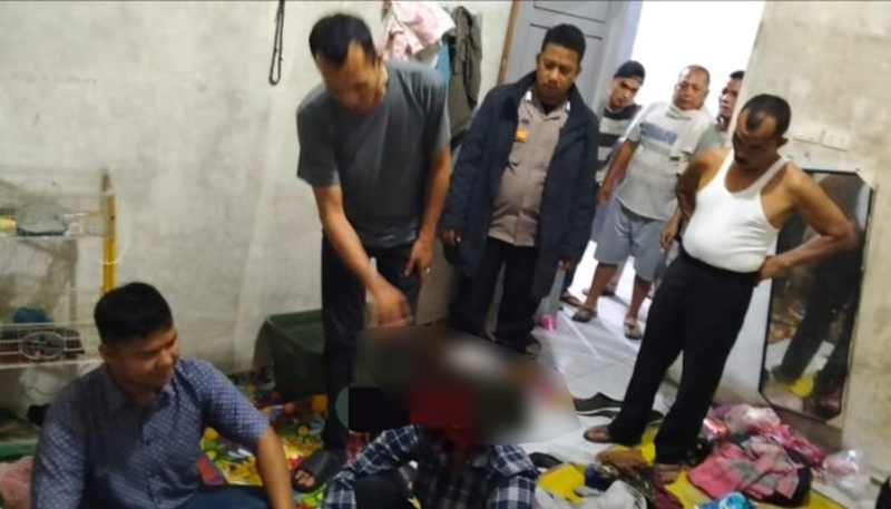 Terduga pelaku saat diamankan.