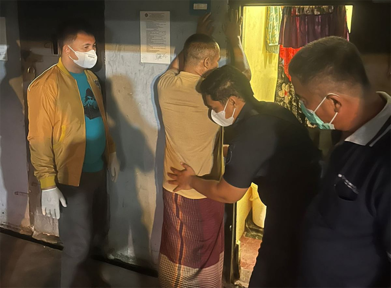 Razia rutin kamar warga binaan Lembaga Pemasyarakatan Kelas IIB Tanjungbalai Asahan.