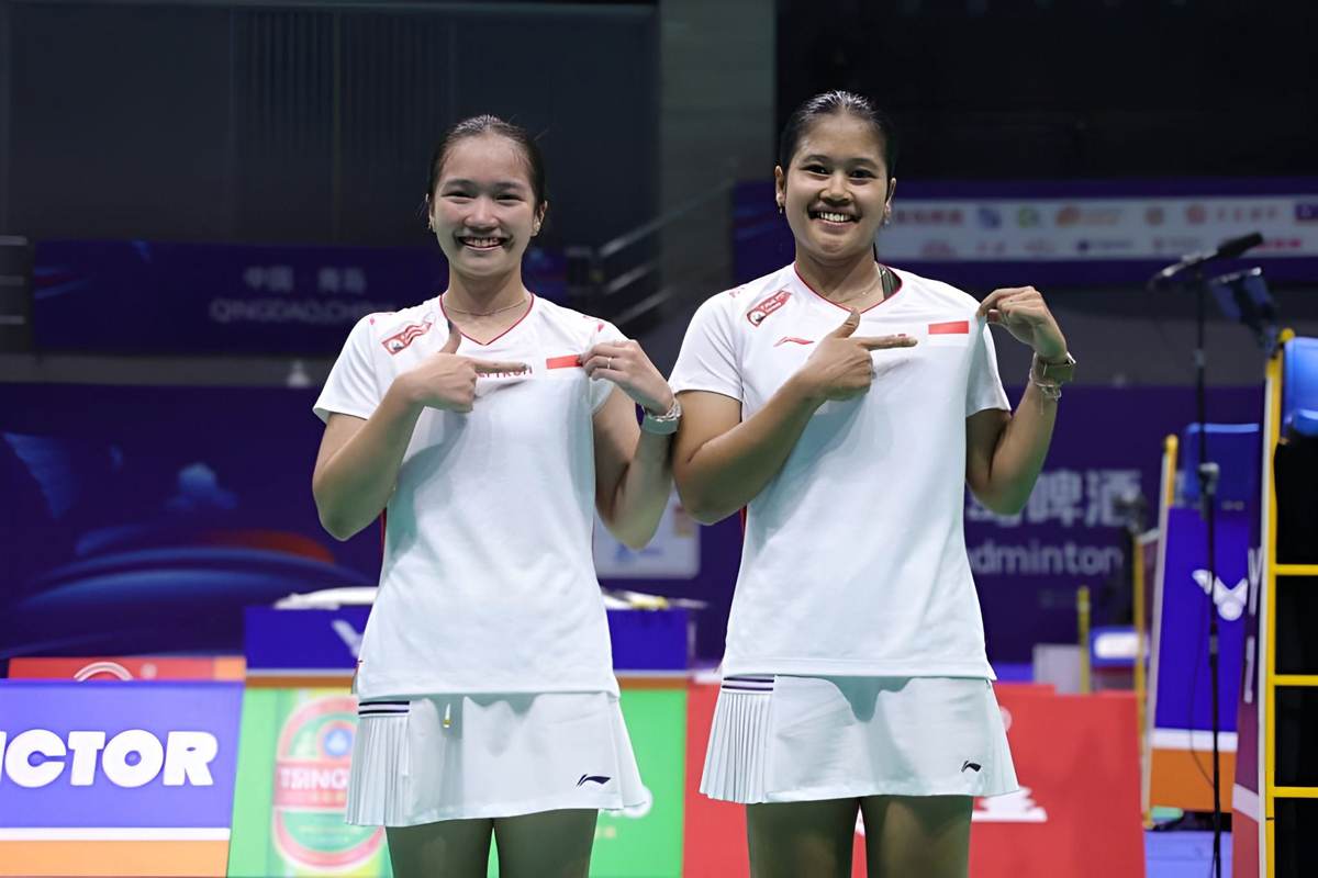 Rachel Allessya Rose/Febi Setianingrum menyumbang poin bagi Indonesia saat menghadapi Jepang pada laga Grup X BATC 2026.