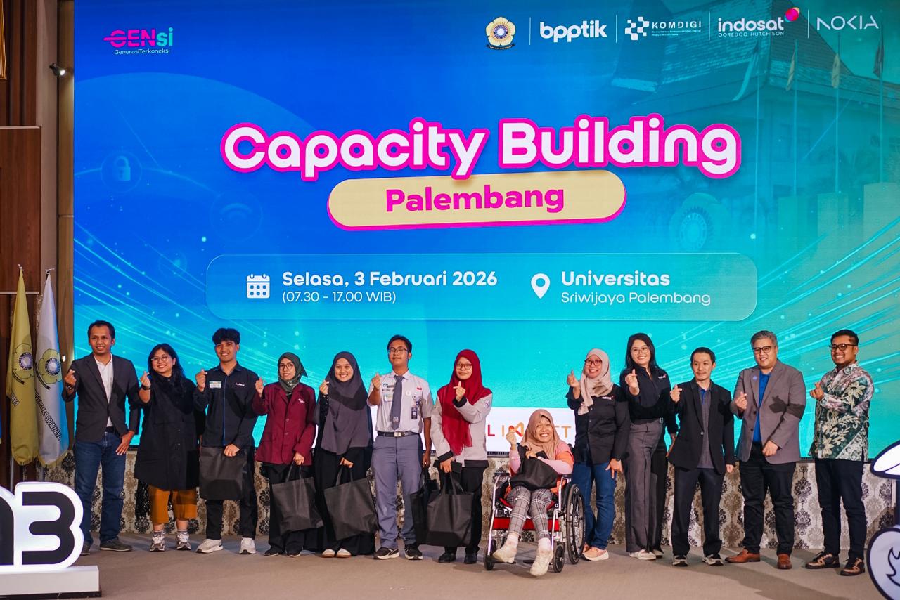 Indosat Ooredoo Hutchison bersama Nokia menggelar program GENsi di Universitas Sriwijaya, Palembang, untuk memperkuat literasi digital dan AI mahasiswa.