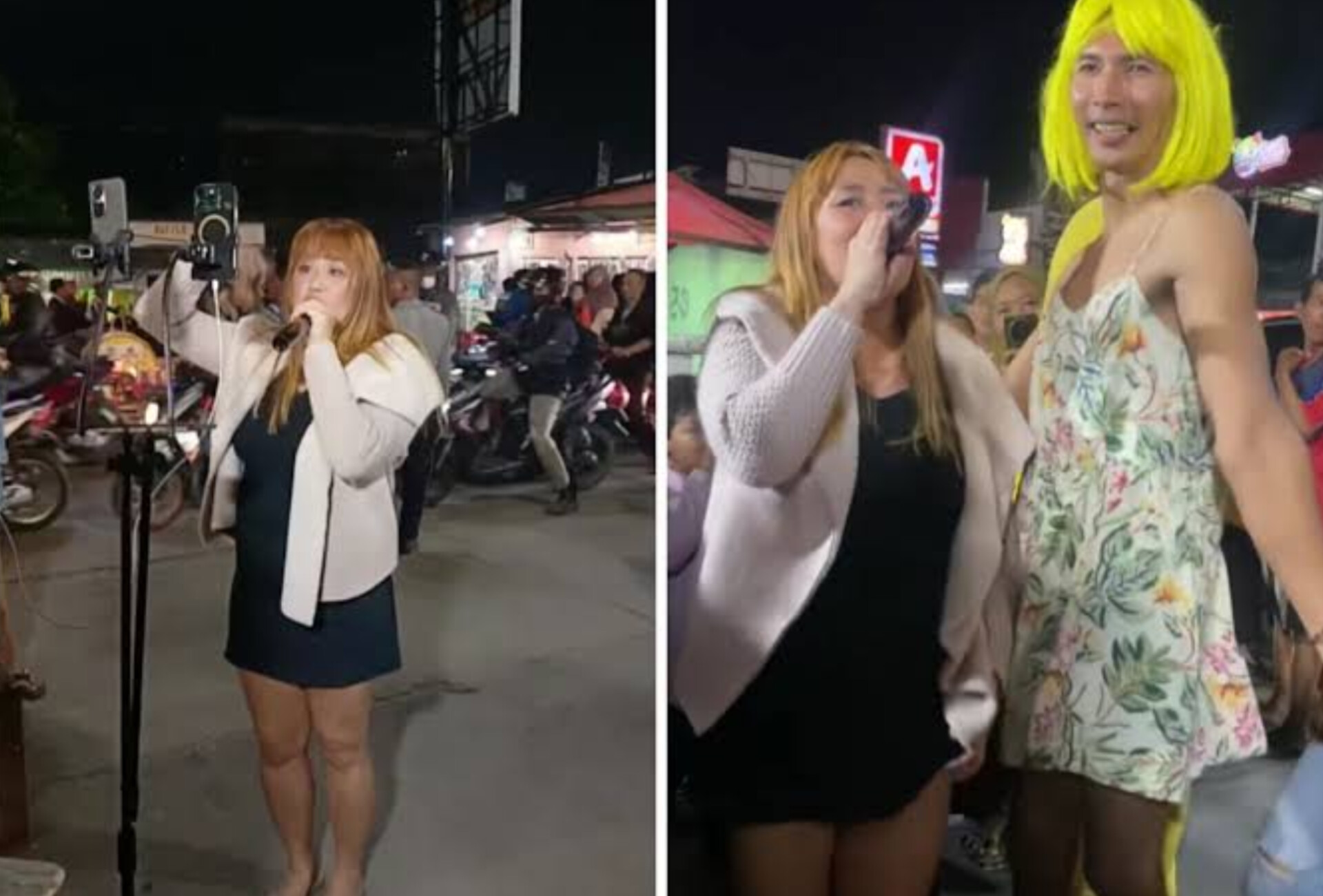 Penyanyi Pinkan Mambo saat tampil bernyanyi sambil siaran langsung di media sosial.