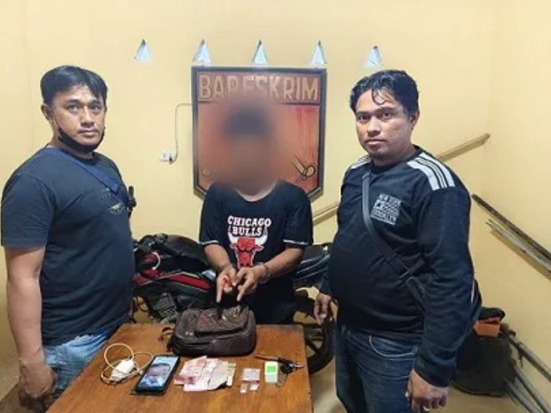 HS (31), pengedar sabu yang ditangkap Polsek Bosar Maligas di Kecamatan Ujung Padang, Kabupaten Simalungun.