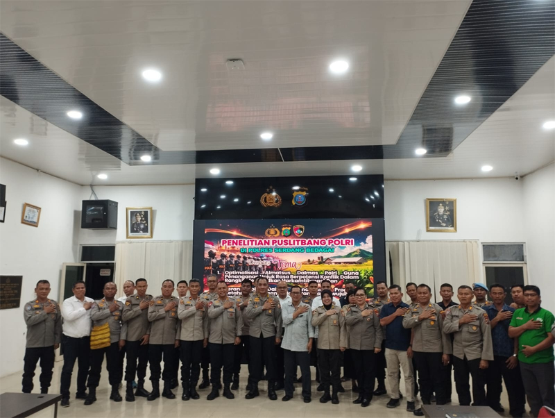 Personil Polres Tanjungbalai mengikuti Litbang di Puslitbang Polri.
