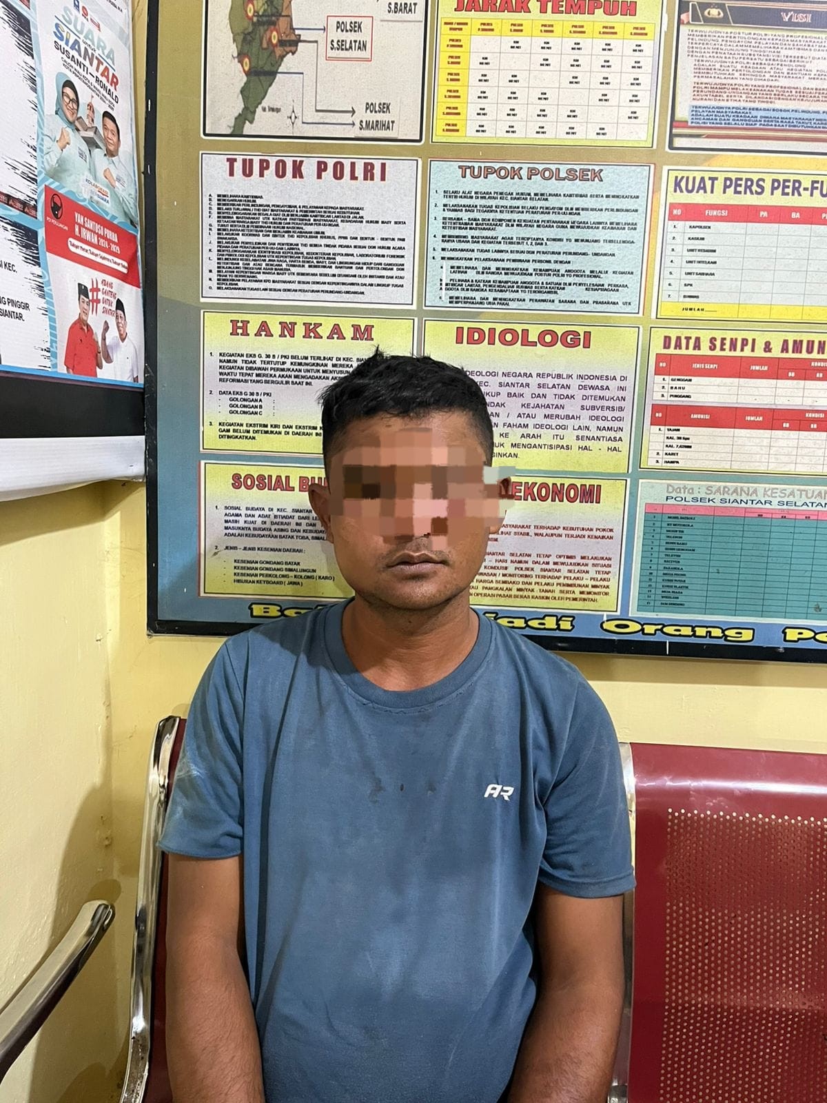 Pelaku pencurian berinisial JS diamankan warga sebelum diserahkan ke polisi setelah diduga mencuri di wilayah Kecamatan Panombeian Panei.
