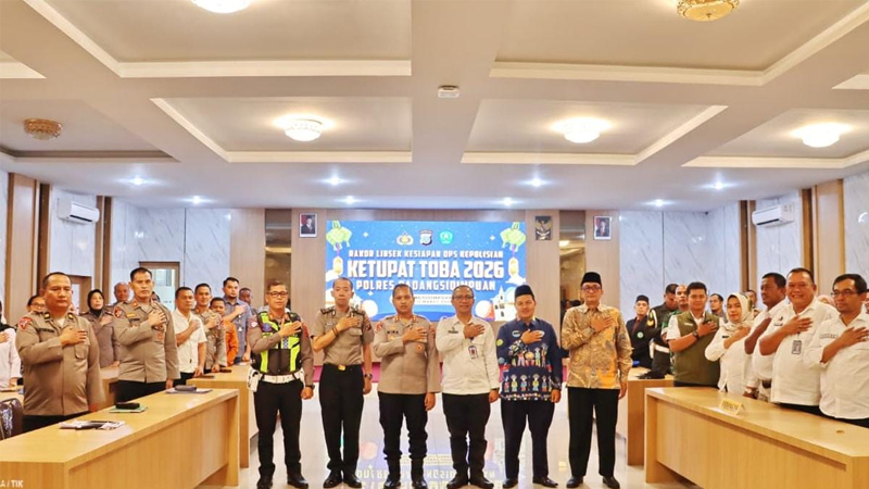 Kapolres Padangsidimpuan Dr.Wira Prayatna pimpin Rakor Lintas Sektoral Operasi Kepolisian Ketupat 2026 untuk Pengamanan Idul Fitri 1447 H.