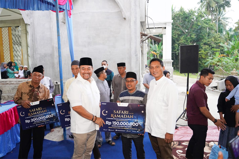Safari Ramadhan 1447 Hijriyah Pemkab Batu Bara bersama jajaran PT Inalum di Masjid Al Huda, Desa Binjai Baru, Kecamatan Datuk Tanah Datar.