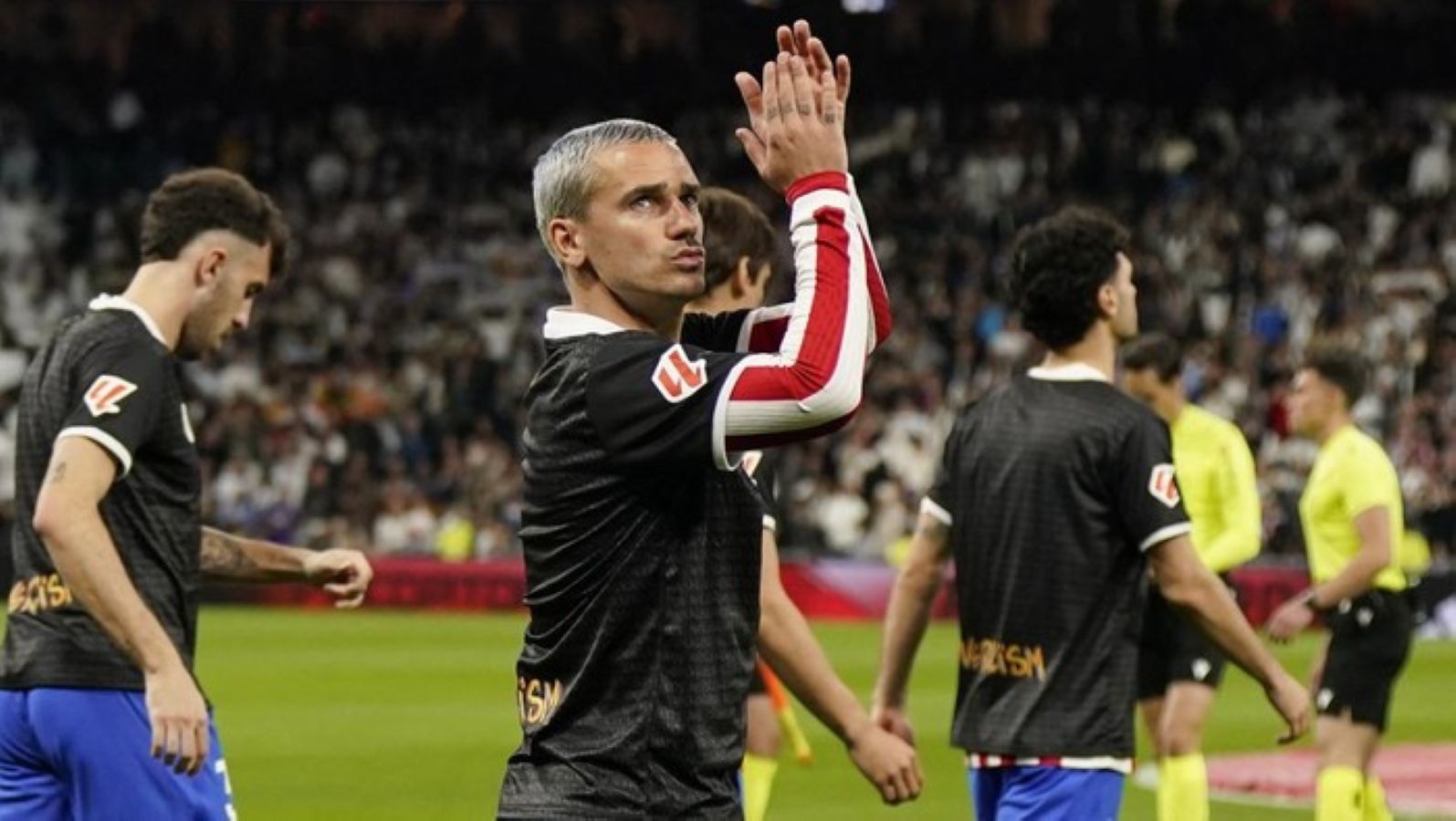 Antoine Griezmann saat memperkuat Atletico Madrid. Penyerang Prancis itu akan bergabung dengan Orlando City usai musim 2025/2026.