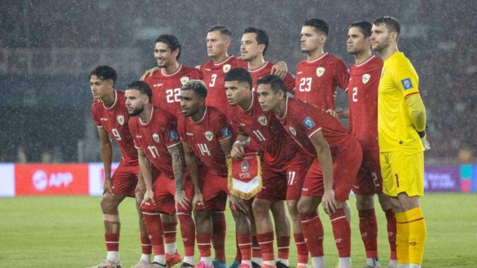 Pemain Timnas Indonesia saat menjalani pertandingan internasional. Posisi Garuda naik ke peringkat 121 dalam ranking FIFA terbaru Maret 2026.