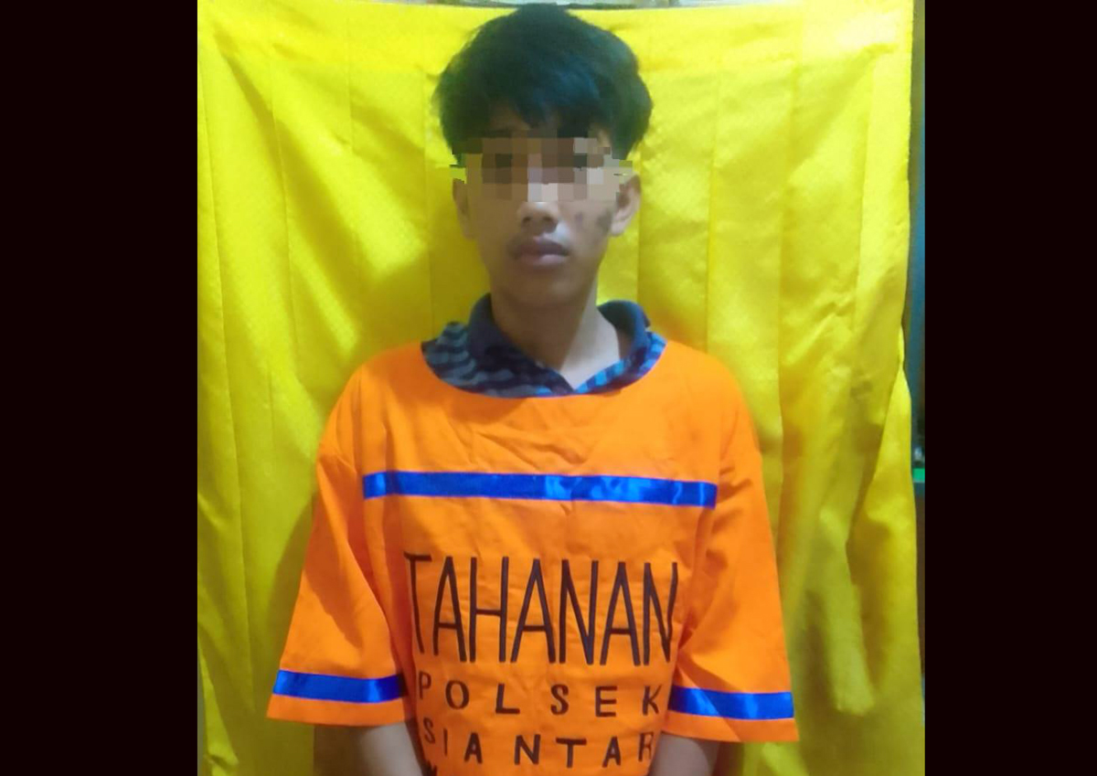 Pelaku MWH diamankan polisi usai tertangkap saat hendak mencuri kabel tower Telkomsel di kawasan Siantar Marimbun, Pematangsiantar.
