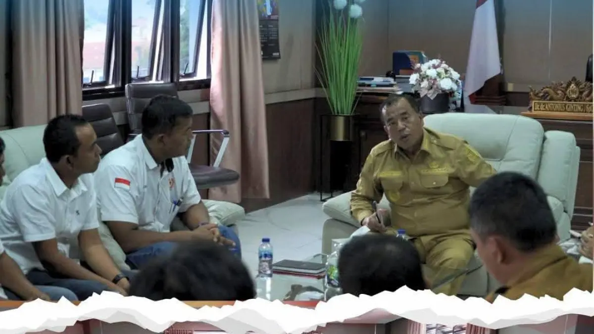 Bupati Karo Antonius Ginting menerima audiensi pengurus KONI Kabupaten Karo di Kantor Bupati Karo untuk membahas peningkatan prestasi olahraga daerah.