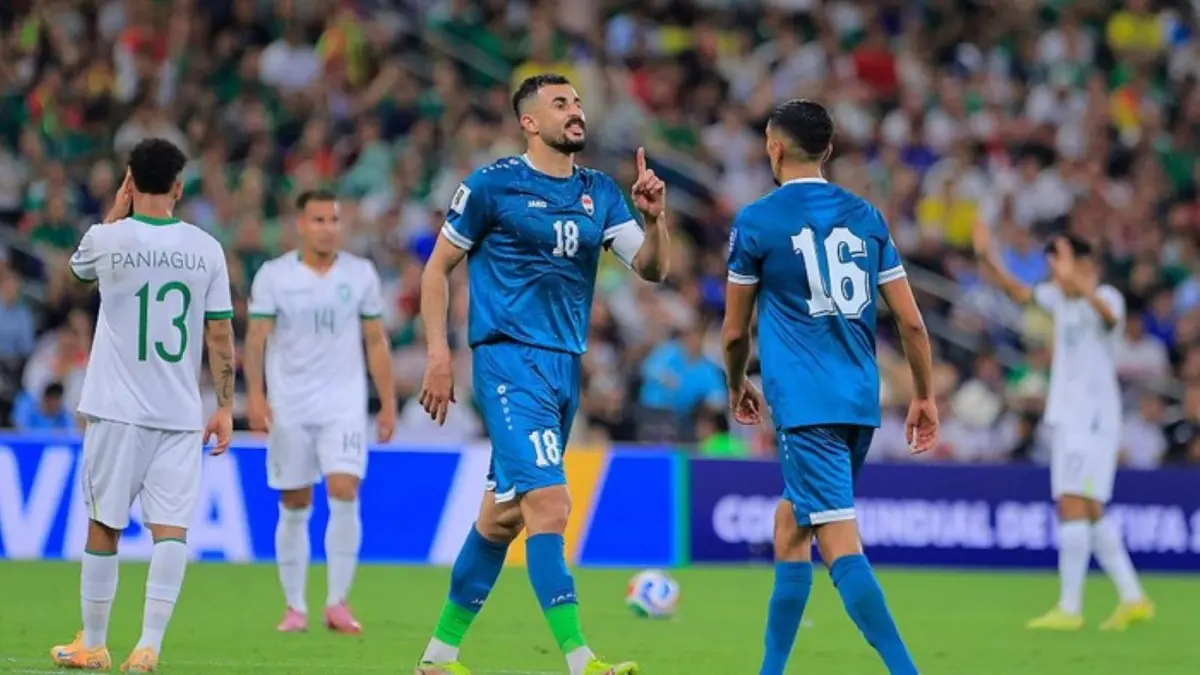 Pemain Irak merayakan kemenangan atas Bolivia yang memastikan tiket terakhir ke Piala Dunia 2026.