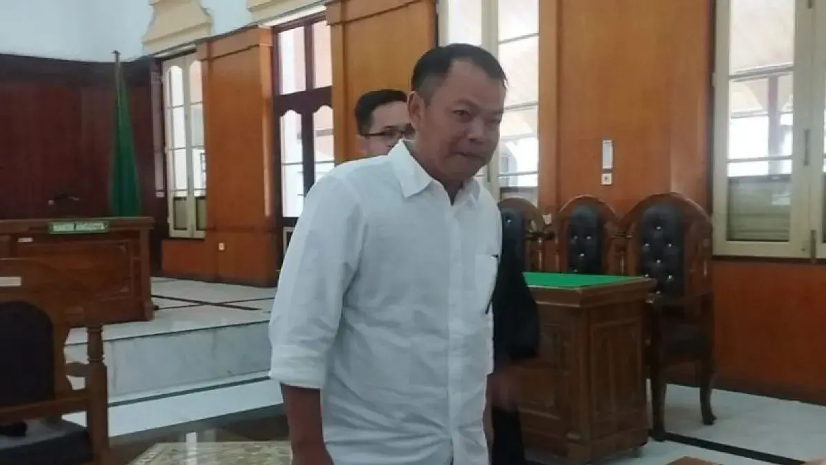 Sidang vonis Mantan PPK Satker PJN Sumut Heliyanto berlangsung di ruang Cakra Utama, Pengadilan Tipikor Medan.