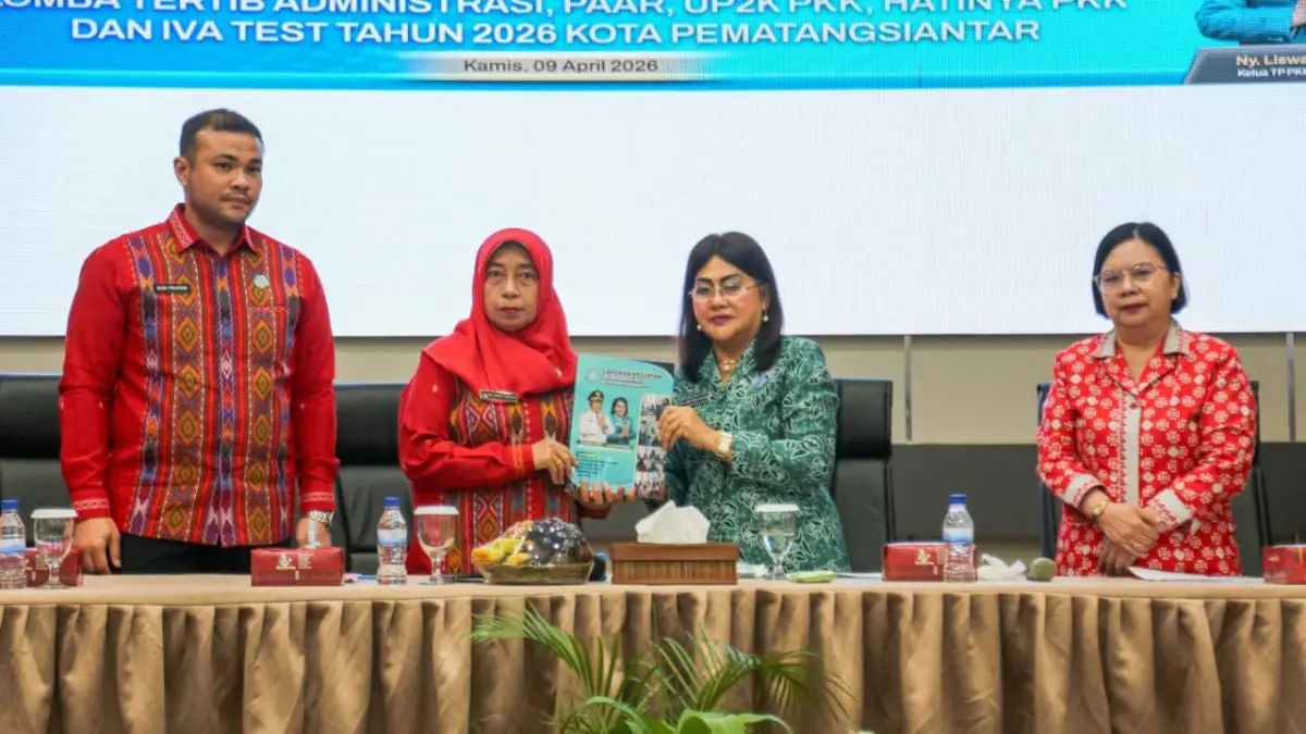Supervisi Lomba TP PKK Tingkat Provinsi Sumatera Utara di Gedung Serbaguna Pemko Pematangsiantar, Kamis (9/4/2026).