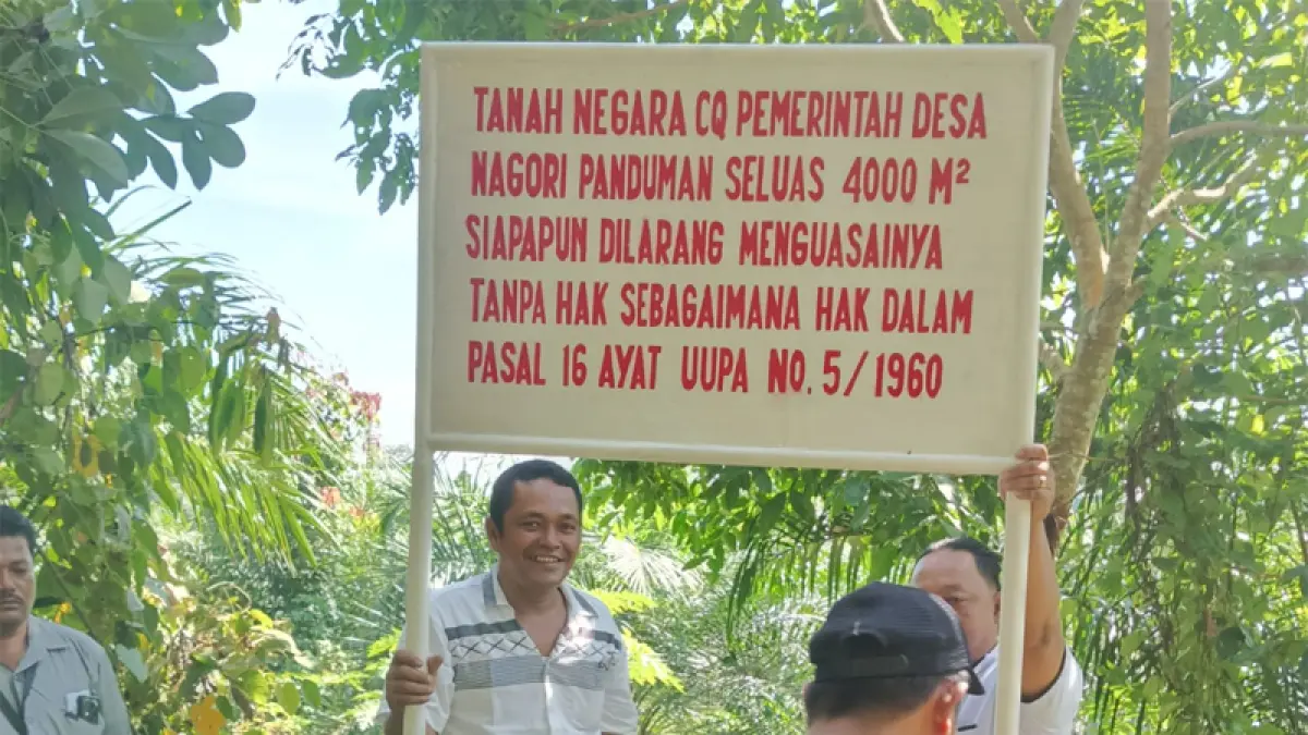 Pendirian plank milik Nagori Panduman Kecamatan Raya Kahean di lahan seluas 4.000M2 oleh perangkat nagori dan Uspika Raya Kahean.