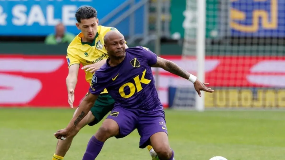 Bek Timnas Indonesia Justin Hubner tampil sebagai starter untuk Fortuna Sittard dalam laga pekan ke-30 Eredivisie melawan NAC Breda di Stadion Offermans Joosten, Minggu (12/4/2026). Tekelnya di menit ke-38 menyebabkan luka robek serius pada kaki kiri gelandang NAC Breda Lewis Holtby.