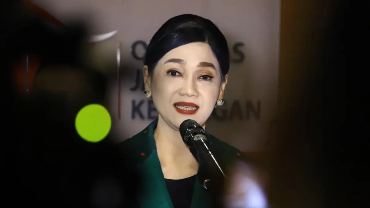 Ketua Dewan Komisioner OJK Friderica Widyasari Dewi saat pertemuan dengan Menteri Perumahan dan Kawasan Permukiman RI Maruarar Sirait di Kantor OJK, Jakarta.