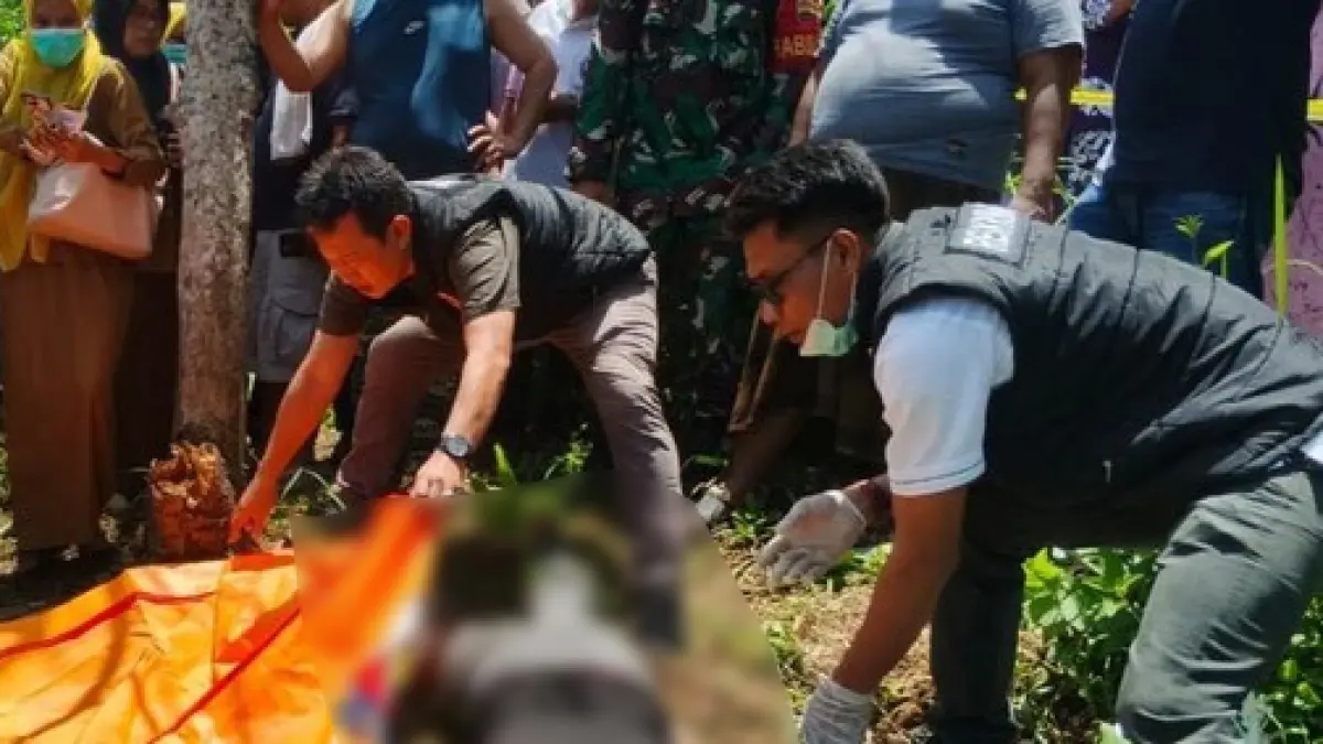 Penemuan korban di TPU Desa Sialogo, Kecamatan Angkola Barat.(dok:Polres)